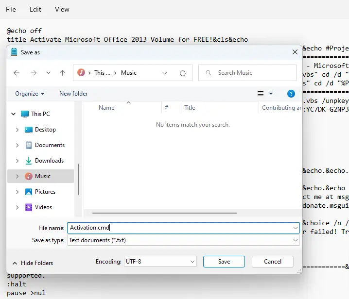 MS office 2013 Activation script